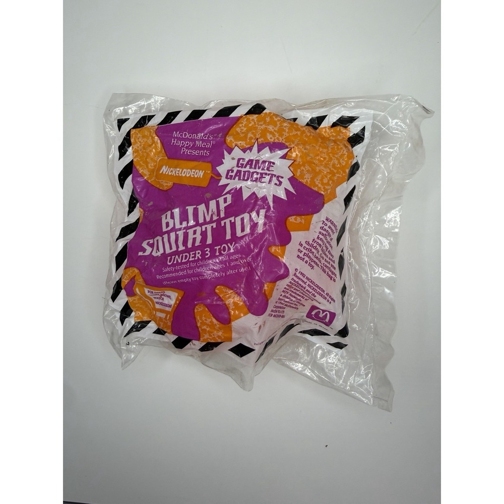 Vintage 1993 McDonalds Nickelodeon U3 Blimp Squirt Happy Meal Toy NIP